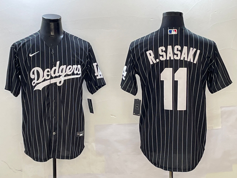 Men's Los Angeles Dodgers Roki Sasaki #11 Black Alternate Limited Jersey